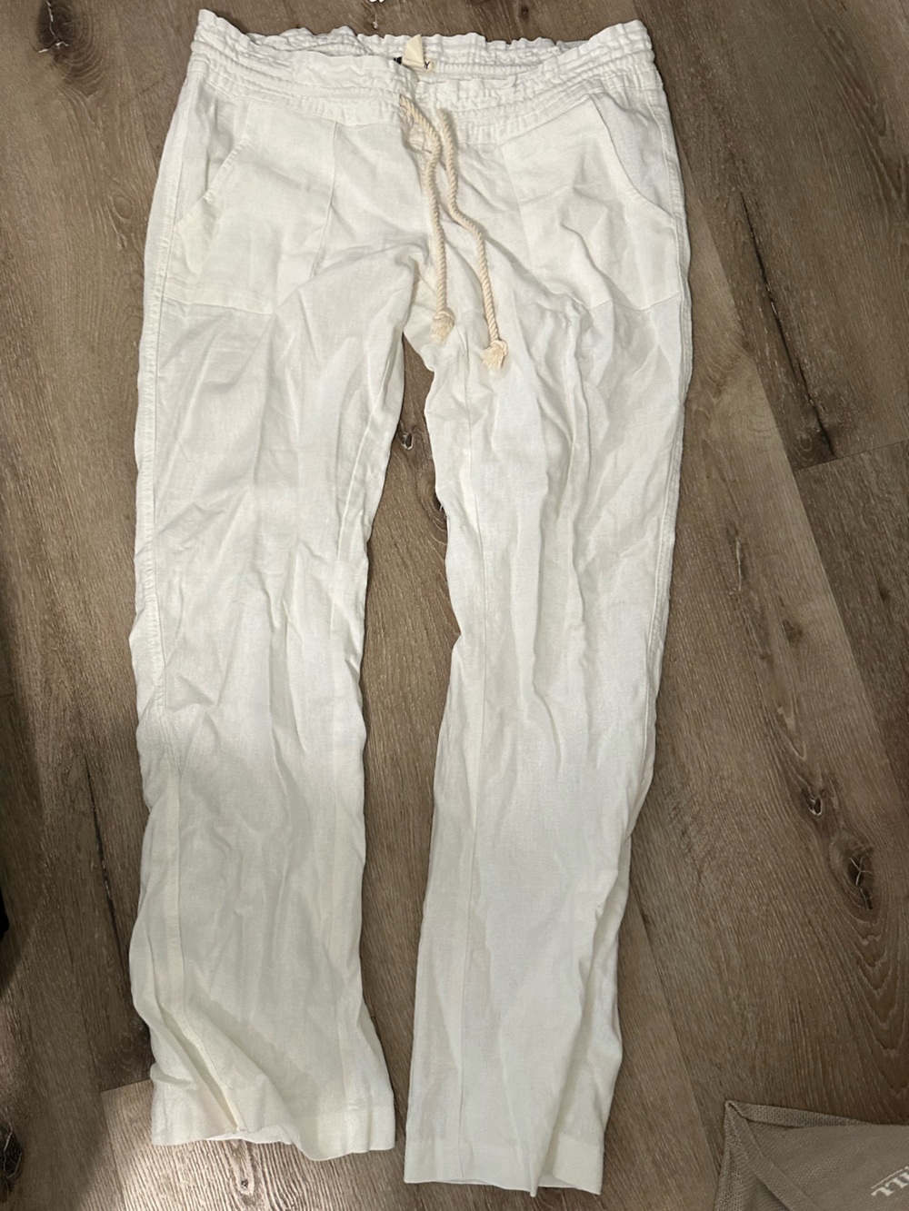 Roxy Womens White Drawstring Joggers